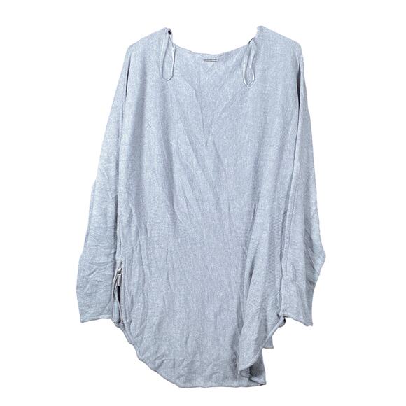 Michael Kors Womens Sweater Gray Long Sleeve High Low Nylon Blend XL - Picture 9 of 11